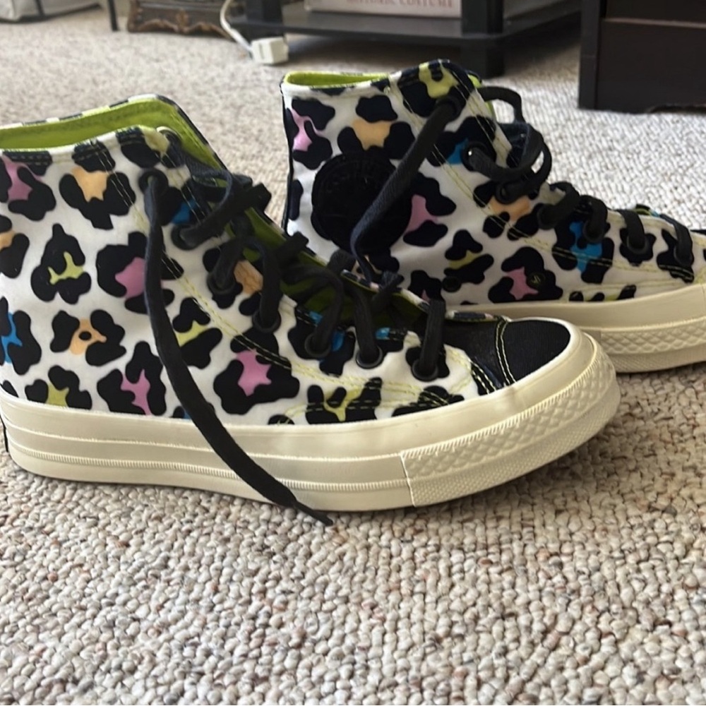 Converse Multicolor Animal Print High-Top Sneakers